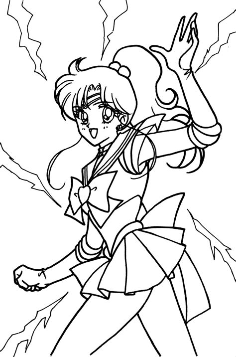 Anime Kawaii Sailor Moon Coloring Pages Sailormoon Coloring Pages