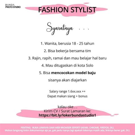 Purna waktu / full time. Lowongan Kerja Team Bunda Photo Studio Kota Solo - INFO ...