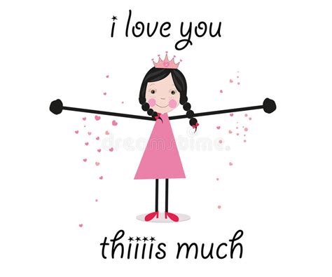 Iloveyou this Much, Greeting Card Vector Stock Vector - Illustration of ...
