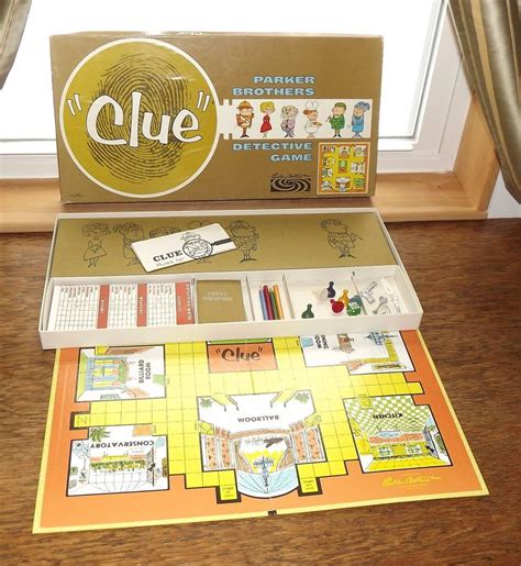 Vintage 1963 Clue Board Game Parker Brothers Clue Board Game