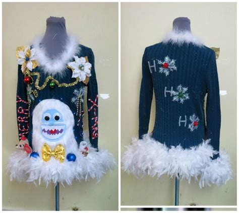 Yeti Abominable Snowman Sweater Tacky Ugly Christmas Sweater Etsy