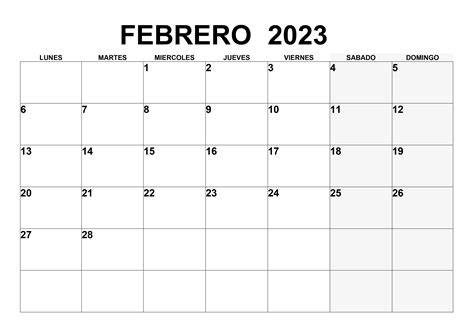 Calendario Febrero 2023 El Calendario Febrero Para Imprimir Gratis