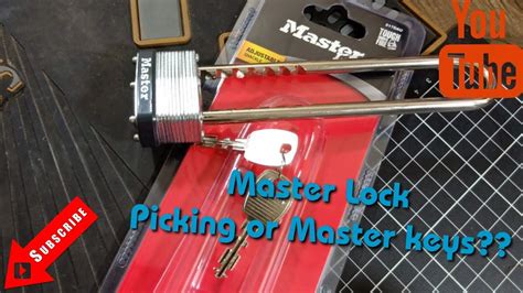 Master Lock Picking Or Master Keys Youtube