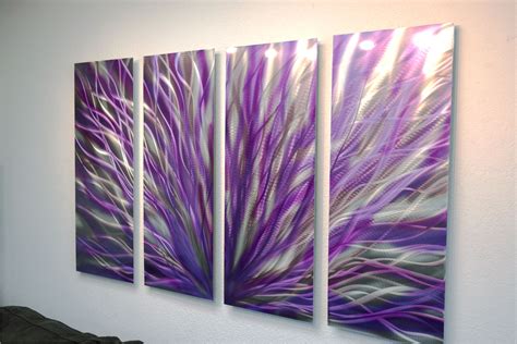 Purple Abstract Art For Wall Radiance Purple 31 Metal Wall Art