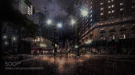 Gotham Rainy Night By Jacksoncarvalho Creative Shot Rainy Night
