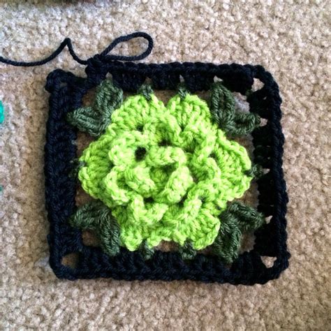 Crochet Rose Granny Square Crochet Ideas