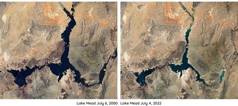 Lake Mead Water Levels Declining Rapidly Even Seen From Space
