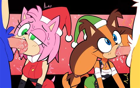 Rule 34 Amy Rose Badger Blowjob Christmas Christmas Clothing Colored