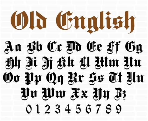 Old English Font Template