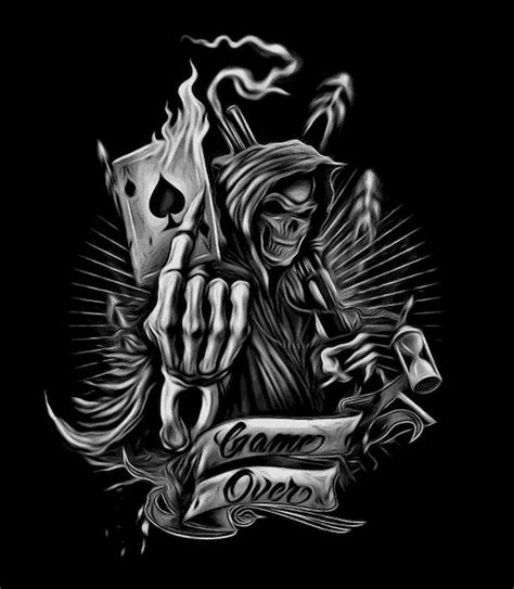 Grim Reaper Ace Of Spades Multi Layer Digital Download Stencil Etsy