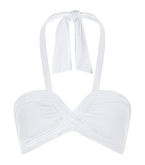 Seafolly Goddess Bandeau Bikini Top In White Lyst