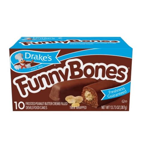 Drakes® Funny Bones® Frosted Peanut Butter Creme Filled Devils Food