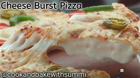 Cheese Burst Pizza Recipe How To Make Dominos Cheese Burst Pizza