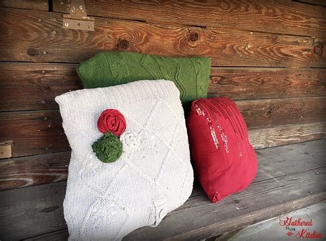 Repurpose Old Sweaters Into Throw Pillows Gathered In The Kitchen