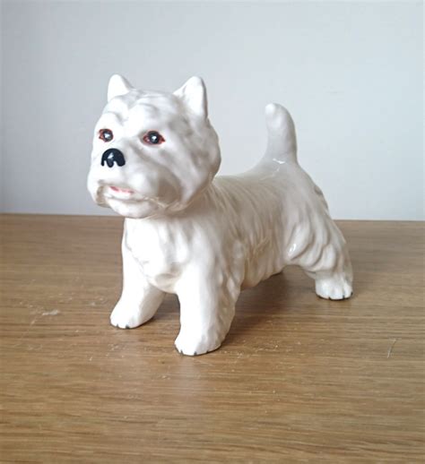 Vintage Dog Figurine Westie Mid Century Melba Ware Westie Dog Ornament