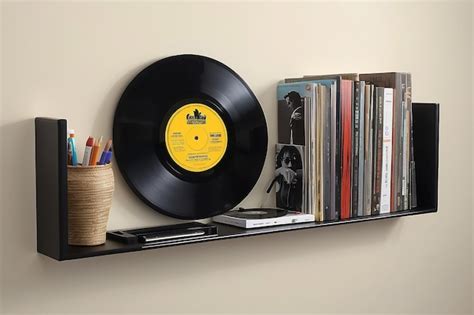 Premium Ai Image Retro Vinyl Record Wall Shelf