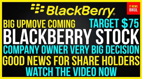 Bb Stock Blackberry Ltd Stock Prediction Big News For Shareholders