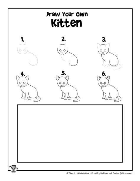 Kitten Drawing Tutorial Woo Jr Kids Activities Childrens Publishing