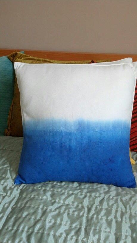 Ombre Dip Dye Marine Blue Cushion My New Diy Obsession Dyed