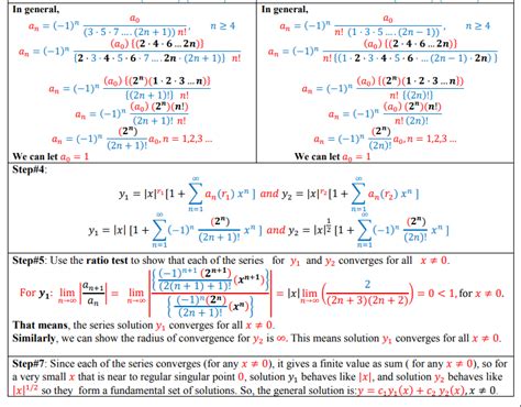 solved differential equations frobenius method a by using