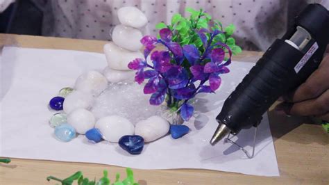 Diy Craft How To Make Waterfall Using Hot Glue Gun Tutorial Diy Craftlove Youtube