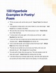 100+ Hyperbole Examples in Poetry/ Poem, How to Write, Tips | Examples
