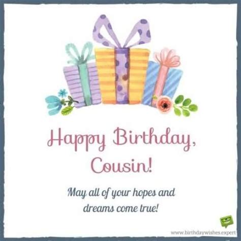 Your presence never fails to bring a smile to my face! Best Birthday Greeting For Cousin | Cousin birthday, Happy ...