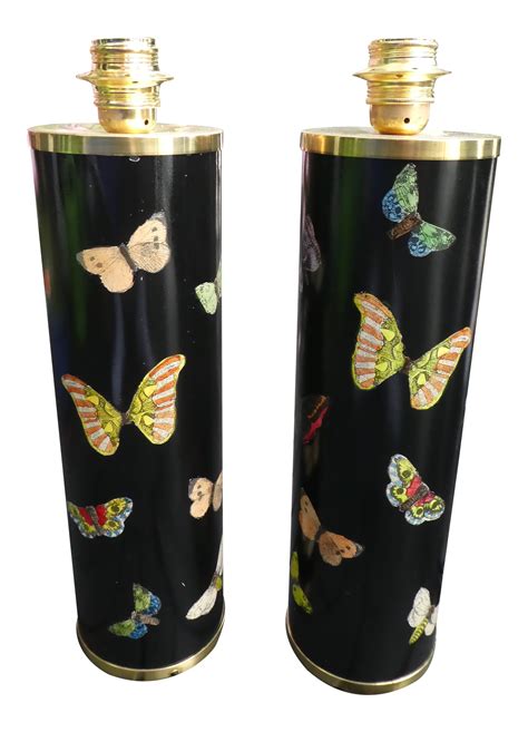 Large Mid Century Black Fornasetti Butterfly Lamps A Pair On Butterfly Lamp