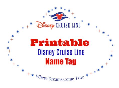 Disney Name Tag Template