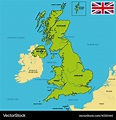 A Map Of United Kingdom - Cities And Towns Map