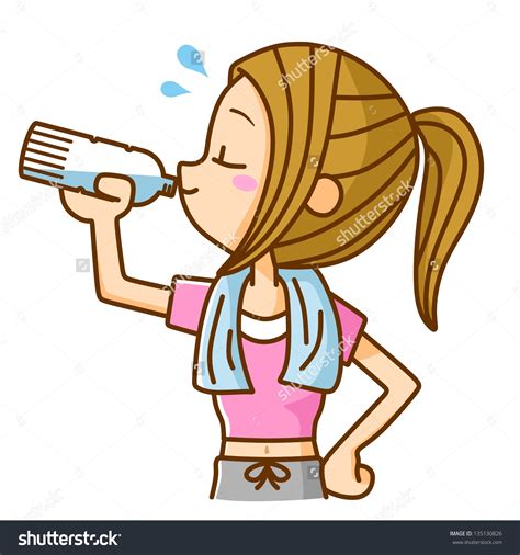 Someone Drinking Wa Drinking Water Clip Art Clipartlook