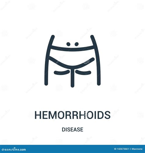 Hemorrhoids Line And Glyph Icon Anus Pain And Constipation Hemorrhoid Vector Icon Vector