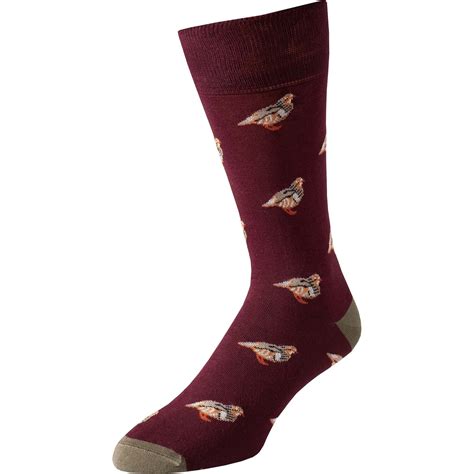 Wine Red Grouse Sock Mens Country Clothing Cordings