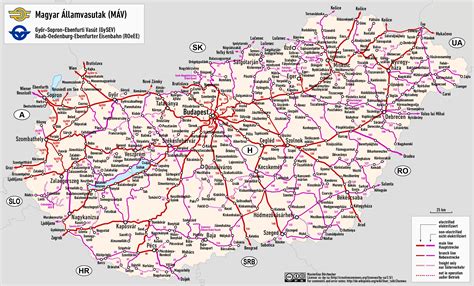 Mappa Dei Treni Dellungheria Linee Ferroviarie E Treni Ad Alta