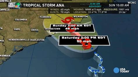 Tropical storm warnings were in place from south santee river in south carolina to cape lookout the current ana was initially labeled a subtropical storm. that means it had characteristics of both a. Tropical Storm Ana targets Carolinas