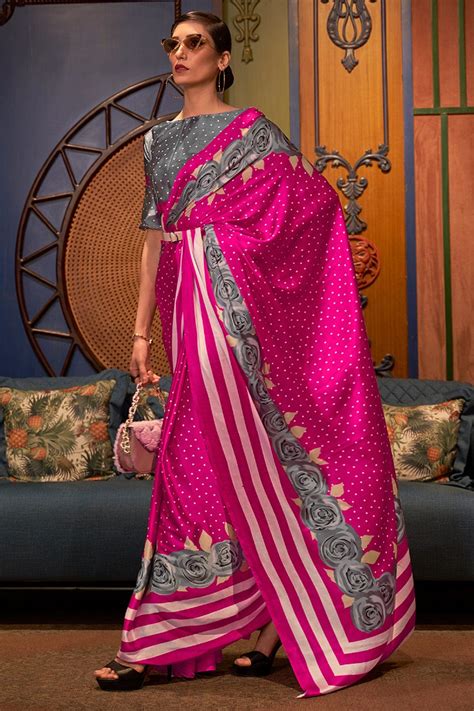 Satin Silk Sarees Buy Stylish Satin Silk Saree Online Karagiri