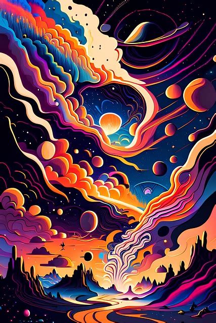 Download Ai Generated Trippy Space Royalty Free Stock Illustration