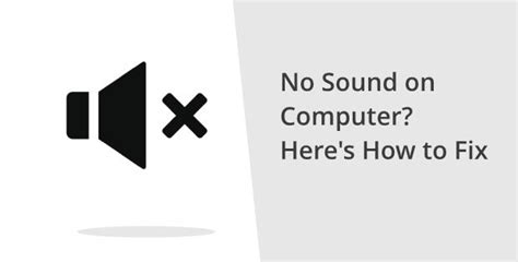 No Sound Windows 10 2021