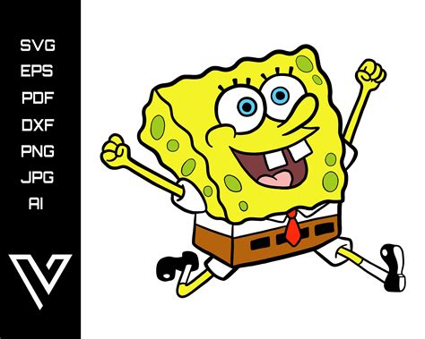 SpongeBob Squarepants Layered SVG Vector Artwork Cricut Cut Etsy