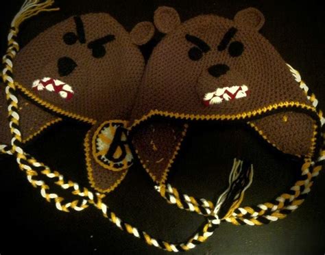 Boston Bruins Angry Bear Hat By Bohemiancandles On Etsy