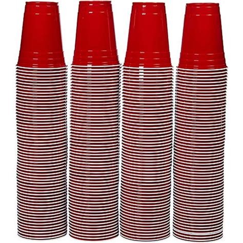 Basics 16 Ounce Disposable Plastic Cups Red Pack Of 240