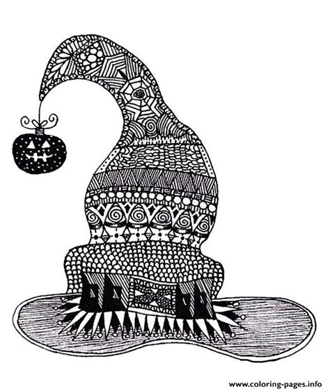 My brother's birthday was on halloween day, which is october 31. Adult Halloween Zentangle Witch Hat Coloring Pages Printable