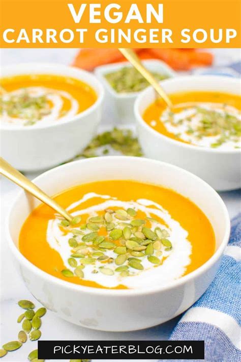 Healthy Food Ginger Carrot Coconut Soup Recipe Vegan