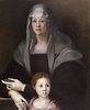 Pontormo - Portrait of Maria Salviati de' Medici with Giulia de' Medici ...