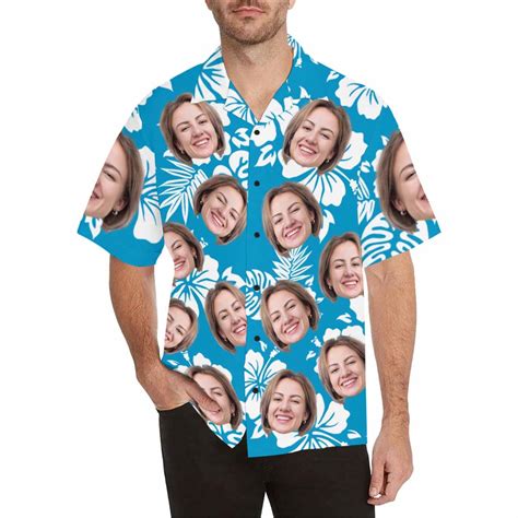 Custom Face Hawaiian Shirt For Husband Or Boyfriend Etsy
