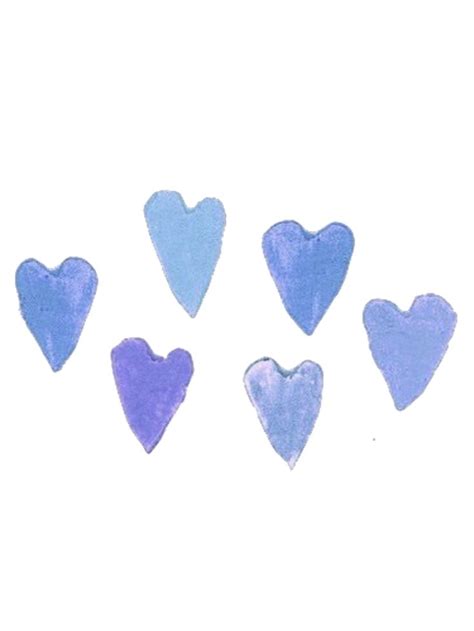 Blue Heart Hearts Doodle Paint Aesthetic Cute