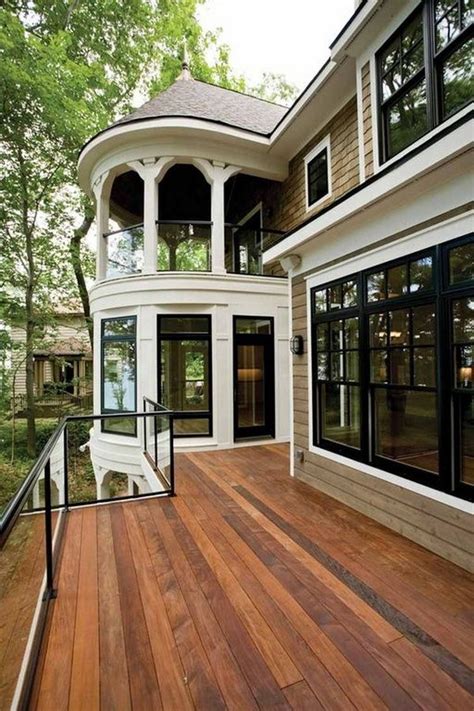 Porch railings can convey traditional elegance through the use of turned balusters and newel posts, or express a more. 20+ Creative Deck Railing Ideas for Inspiration