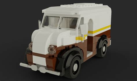 Lego Moc Vintage Delivery Truck By Imvanya Rebrickable Build With Lego