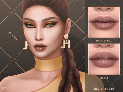 Julhaos Cosmetics Patreon Lips Preset 13 The Sims 4 Catalog