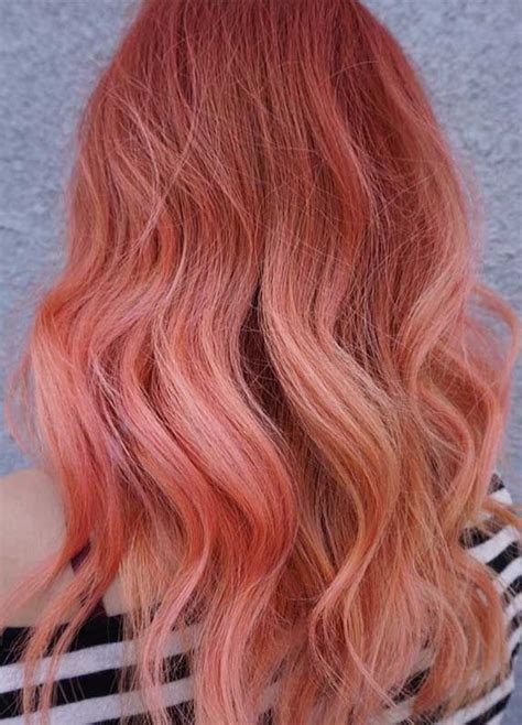 Best Hair Color Inspiration For You To Try This Summer In 2020 Peach Hair Salmon Hair Peachy